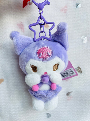 Sanrio Pacifier Plush Keychain 8cm Kuromi Sanrio